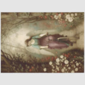 Angel on Bicycle Vintage Garden Art Decoupage Tissuepapier (Voorkant)