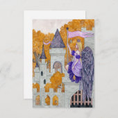 Angel on Castle Fortress Fantasy Art beroemd gemaa Bedankkaart (Voorkant / Achterkant)