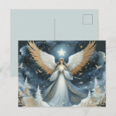 Angel on Christmas night beautiful Briefkaart (Voorkant / Achterkant)