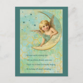 Angel on Crescent Moon Briefkaart (Voorkant)