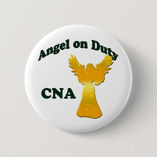 Angel on Duty Ronde Button 5,7 Cm (Voorkant)