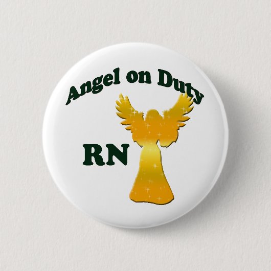 Angel on Duty Ronde Button 5,7 Cm (Voorkant)