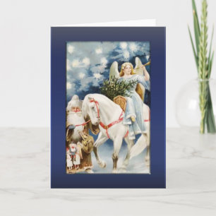 Angel on White Horse Groeten Feestdagen Kaart