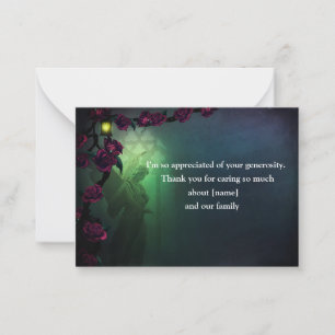 Angel on Window Church Gothic Rozen Notitiekaartje