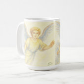 Angel op de vlucht met een glimlach koffiemok (Voorkant links)