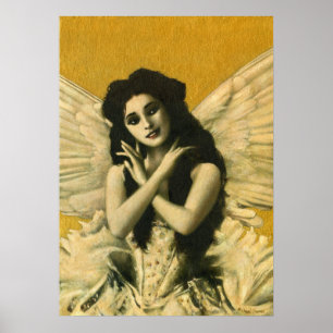 Angel op Gold Print