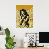 Angel op Gold Print (Thuiskantoor)