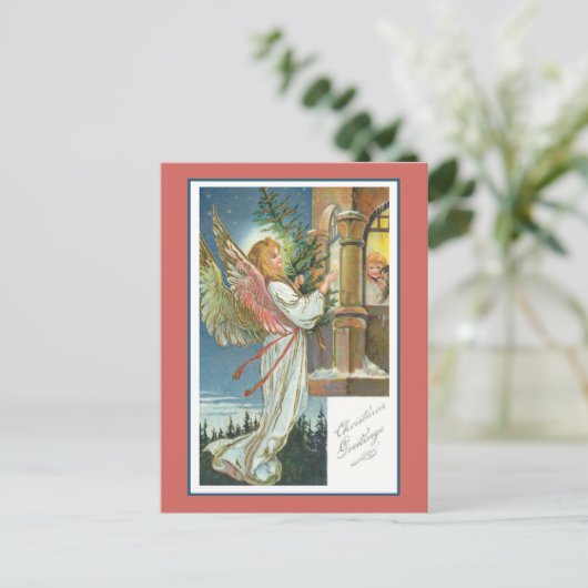 Angel op het WIndow Briefkaart (Staand voorkant)