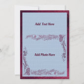 Angel-Ornament op Pine Branch Flat-kerstKaart Aankondiging (Achterkant)