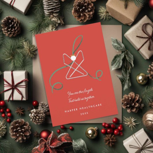 Angel Paperclip-Kantoor Feestdagenkaart