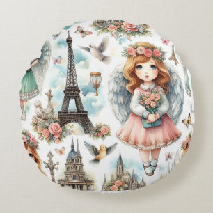 Angel paris rond kussen