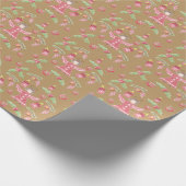  angel patroon gouden kerst cadeaupapier (Hoek)