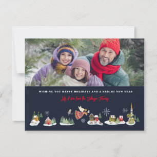 Angel Peace on Earth Foto Kerstmis 1 Foto Feestdagenkaart