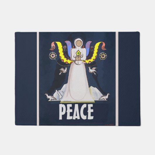 Angel, PEACE personaliseert Vloermat Deurmat (Voorkant)