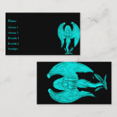 Angel, Pencil Art, groen zwart design Visitekaartje (Voorkant / Achterkant)