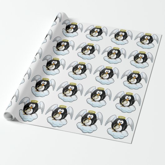 ANGEL PENGUIN CADEAUPAPIER (Uitgerold)