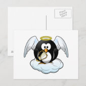 Angel Penguin op een wolk Briefkaart (Voorkant / Achterkant)