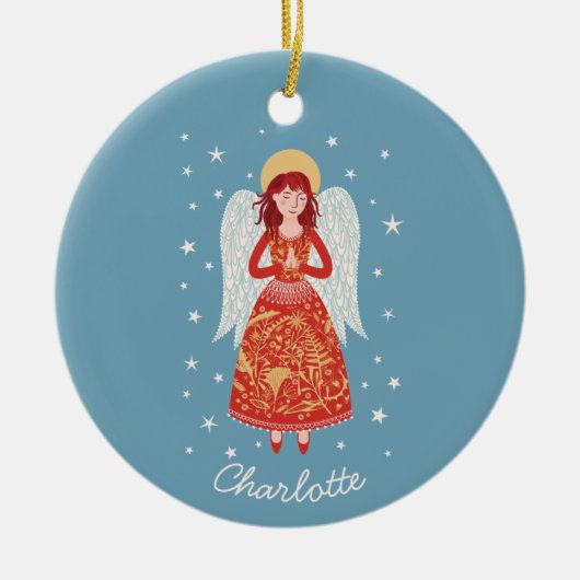 Angel Personalized Keramisch Ornament (Voorkant)
