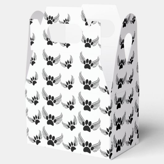 Angel Pet Paw Prints Aangepast Bedankdoosjes (Geopend)