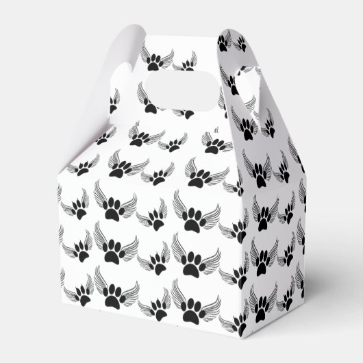 Angel Pet Paw Prints Aangepast Bedankdoosjes (Voorkant Zijde)