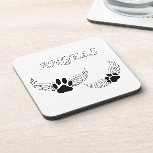 Angel Pet Paws Bier Onderzetter (Linkerzijde)