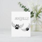 Angel Pet Paws Briefkaart (Staand voorkant)