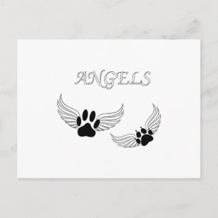 Angel Pet Paws Briefkaart