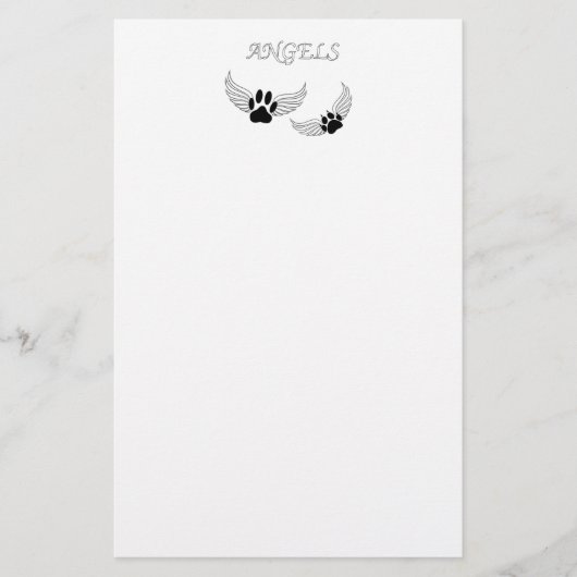 Angel Pet Paws Briefpapier (Voorkant)