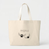 Angel Pet Paws Grote Tote Bag (Voorkant)