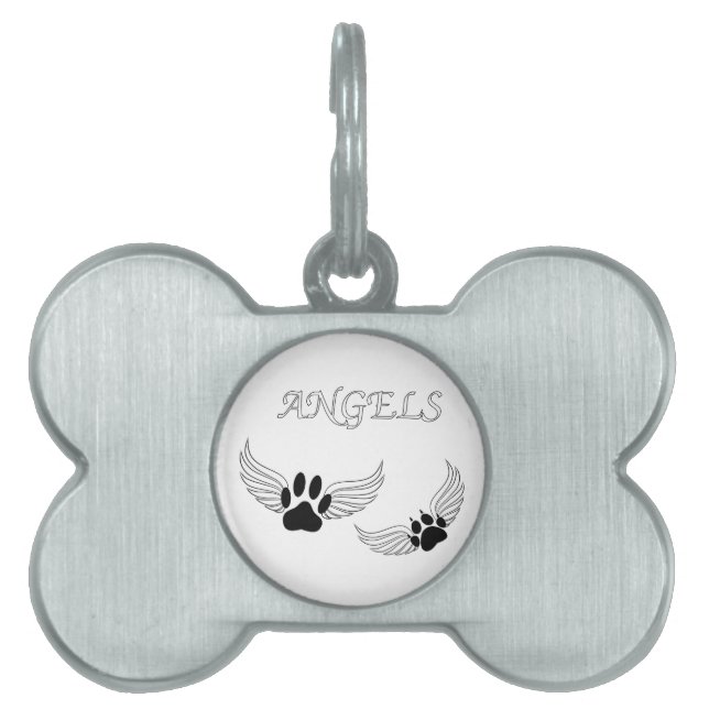 Angel Pet Paws Huisdieren Naamplaatje (voorkant)