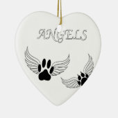 Angel Pet Paws Keramisch Ornament (Rechts)