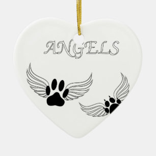 Angel Pet Paws Keramisch Ornament