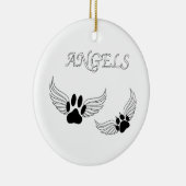 Angel Pet Paws Keramisch Ornament (Rechts)