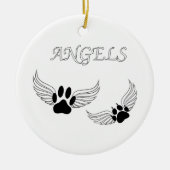 Angel Pet Paws Keramisch Ornament (Voorkant)