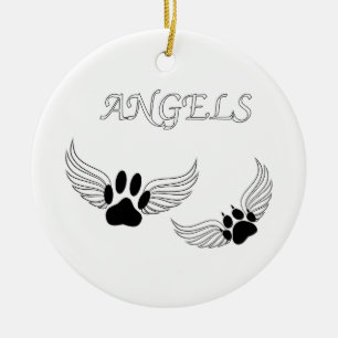 Angel Pet Paws Keramisch Ornament