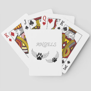 Angel Pet Paws Pokerkaarten