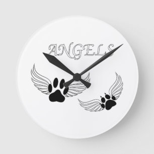 Angel Pet Paws Ronde Klok