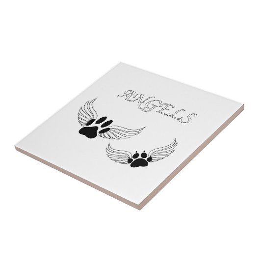 Angel Pet Paws Tegeltje (Zijkant)