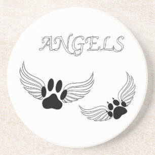 Angel Pet Paws Zandsteen Onderzetter