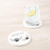 Angel Pet Paws Zandsteen Onderzetter (Zijkant)