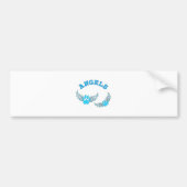 Angel Pet tekent in blauw Bumpersticker (Voorkant)