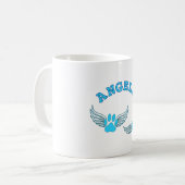 Angel Pet tekent in blauw Koffiemok (Voorkant links)