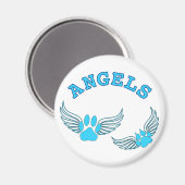 Angel Pet tekent in blauw Magneet (Voorkant / Achterkant)