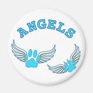 Angel Pet tekent in blauw Magneet