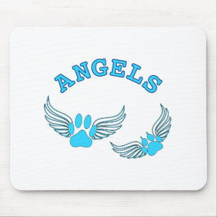 Angel Pet tekent in blauw Muismat