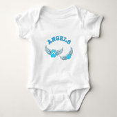 Angel Pet tekent in blauw Romper (Voorkant)