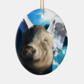 Angel Pig Keramisch Ornament (Rechts)