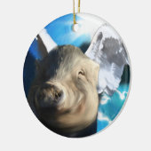 Angel Pig Keramisch Ornament (Links)