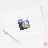 Angel Pig Vierkante Sticker (Envelop)