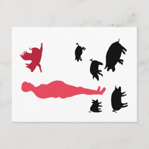 Angel Pigs Happy Meal Vegeterian Briefkaart